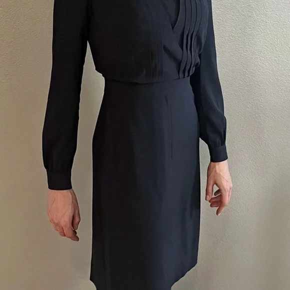 Tory Burch Classic Black Long Sleeve Dress - Picture 1 of 6